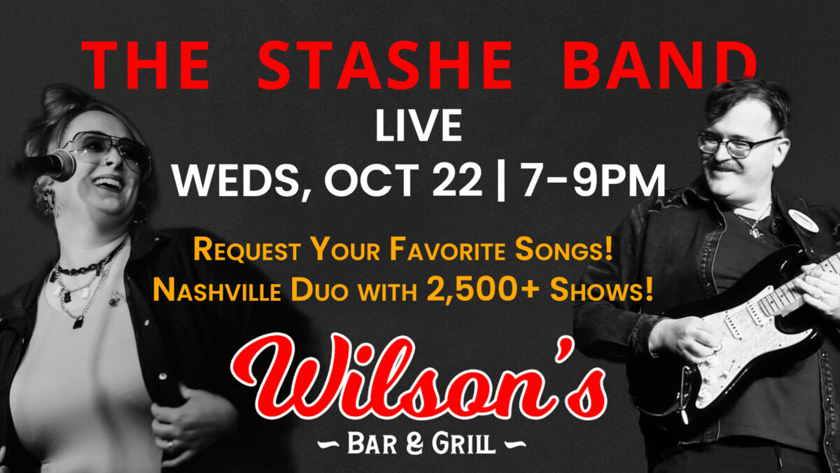 The Stashe Band performing live at Wilson’s Bar & Grill in Hilliard for Whiskey Wednesday acoustic night.