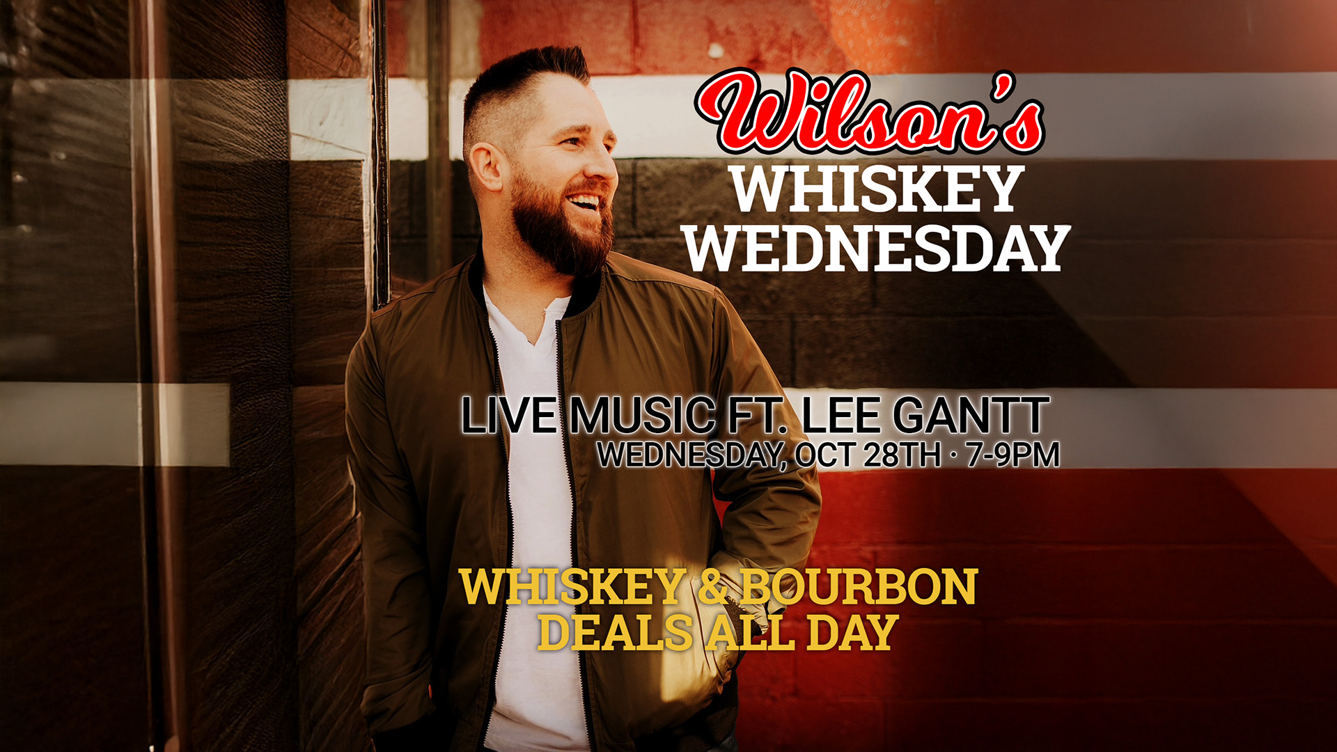 Featured image for “Whiskey Wednesday with Lee Gantt – Live Music & Midweek Drink Specials in Hilliard”