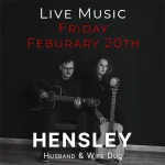 Hensley husband and wife acoustic duo performing live at Wilson’s Bar & Grill in Hilliard on February 20, 2026.