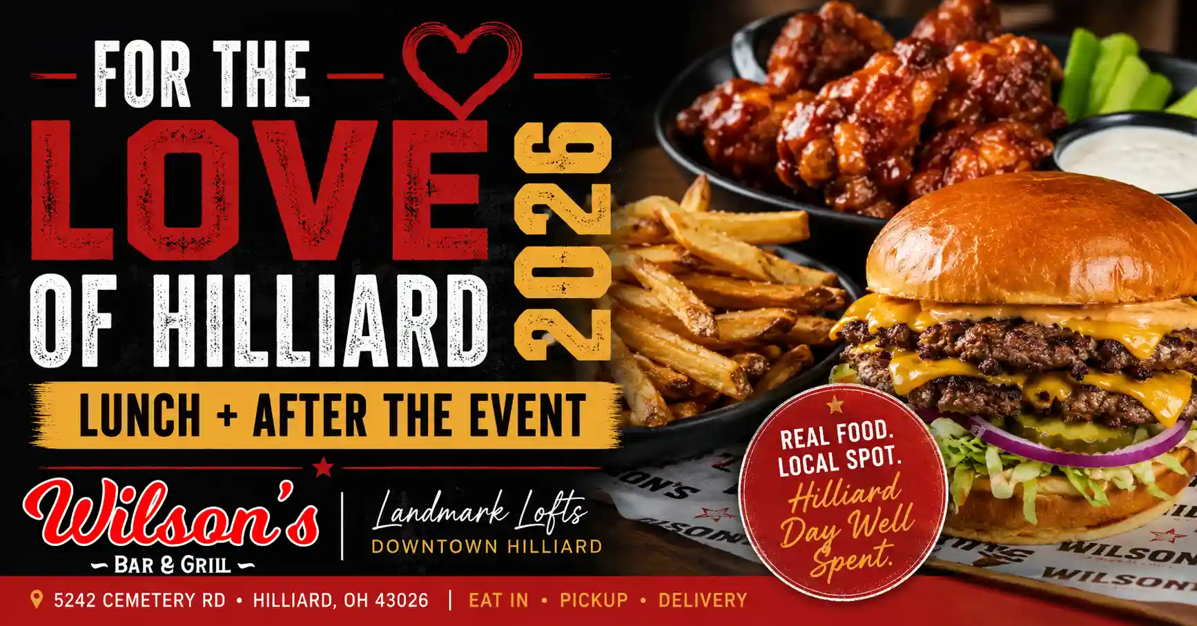 Featured image for “For the Love of Hilliard 2026: Where to Eat Before & After”