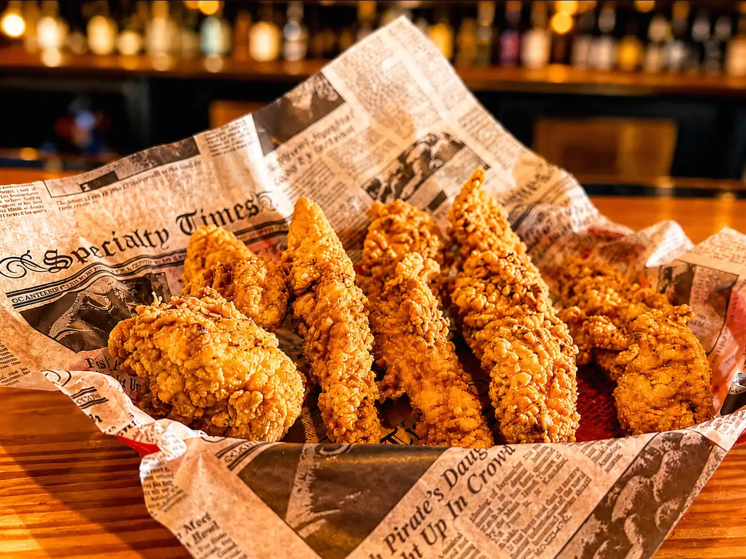 Crispy hand-breaded chicken tenders at Wilson’s Bar & Grill in Hilliard, Ohio