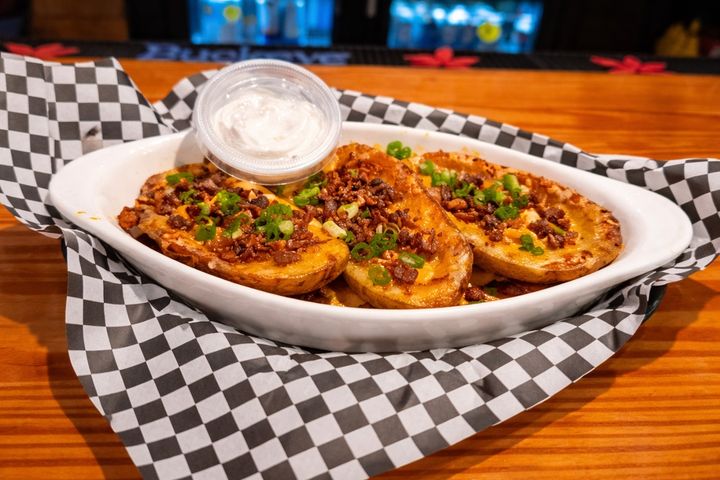 Cheddar Bacon Skin Bites at Wilson’s Bar & Grill in Hilliard, Ohio