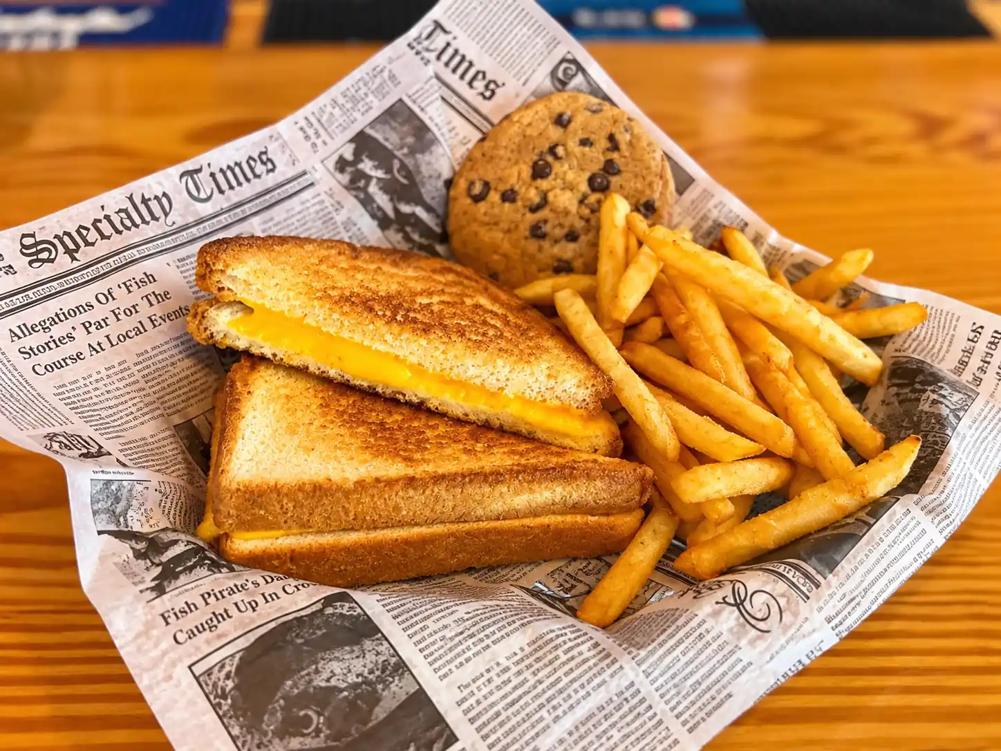 Kids grilled cheese with fries and a cookie at Wilson’s Bar & Grill in Hilliard, Ohio