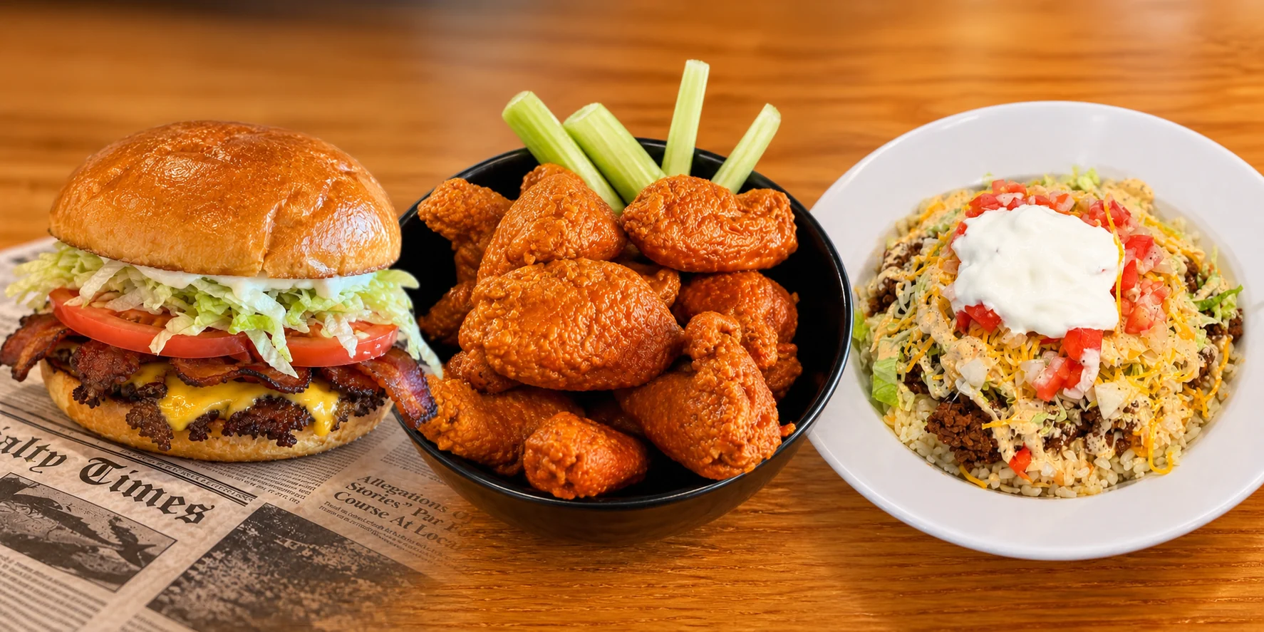 Wilson’s special deals in Hilliard with smash burgers, wings and a loaded burrito bowl